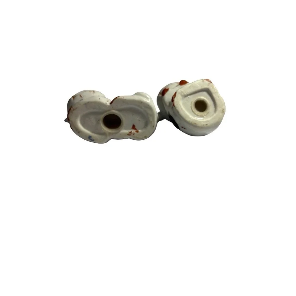 Vintage‎ Spotted Ceramic Cow Salt & Pepper Shakers With Stopper Adorable 3
